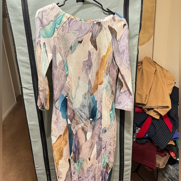 Multi Colored Maxi Long Sleeve Dress - Picture 2 of 2